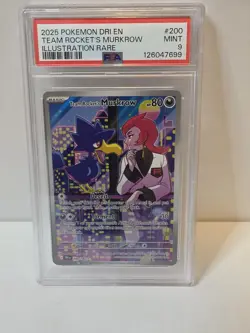 2025 Pokemon Destined Rivals Team Rocket's Murkrow Illustration Rare PSA 9 #200 - Image 1