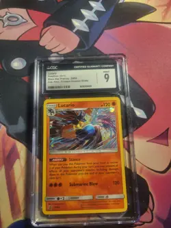 Lucario SM54 Holo Pokemon Black Star Promo CGC Mint 9 - Image 1