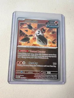 IRON MOTH 028/182 PARADOX RIFT POKEMON (REVERSE HOLO, NM) - Image 1