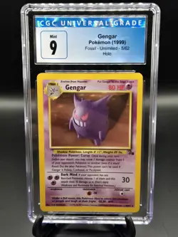Gengar 1999 Pokemon Unlimited Fossil Holo 5/62 CGC 9 - Image 2