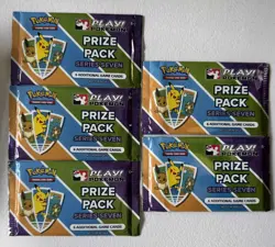 Sealed Play! Pokemon Prize Pack Lot of 5X Series 7 Booster Packs - Image 1