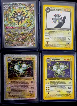 Pokemon 1st Ed Holo Fossil, Rocket, Legendary Collection, Promo Magneton Lot (4) - Image 1