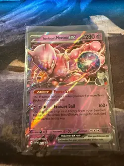 Team Rocket’s Mewtwo ex SVP 216 Destined Rivals Black Star Promo Pokemon TCG - Image 1