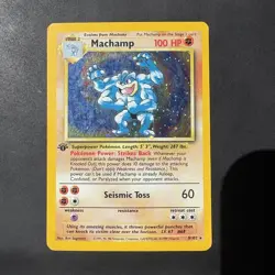 Pokemon Vintage COSMOS Holo Machamp 1st Edition CD-ROM Promo 8/102 WoTC - Image 1