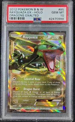 ✨ PSA 10 2012 Pokemon Black & White Dragons Exalted 85 Rayquaza EX - Image 1