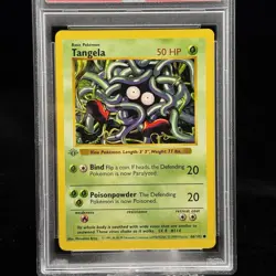 Tangela #66 1st Edition Base Set 1999 Pokemon Game PSA 9 🍃 Grey Stamp - Image 2