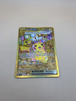 Pokemon TCG Pikachu EX Surging Sparks Holo Hyper Rare Gold 247/191 - Image 1