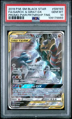 2019 POKEMON SM BLACK STAR PROMO #SM193 FULL ART/GARCHOMP & GIRATINA GX PSA 10 - Image 1