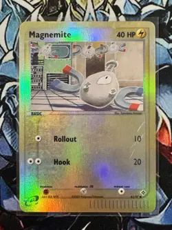 Magnemite 2003 Pokemon EX Dragon #61/97 Reverse Holo Foil Moderately Played - Image 1