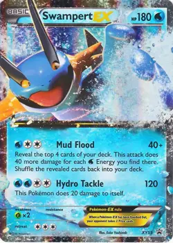 Moderately Played Swampert EX - XY55 - Hoenn Power Tin Promo Pokemon XY Promos - Image 1
