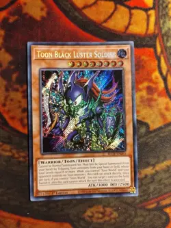 Yu-Gi-Oh Toon Black Luster Soldier 1st Edition Secret Rare BLCR-EN065 NM - Image 1