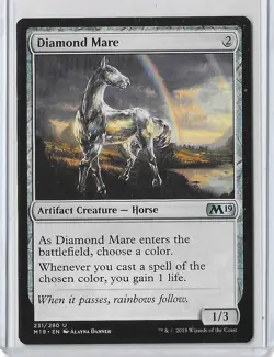 MTG Diamond Mare Core Set 2019 (M19) Uncommon Magic Card #231/280 Unplayed - Image 1