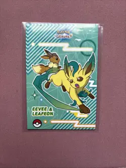 Eevee & Leafeon - Cracked Ice Holo - Let's Go Eevee Database - Pokemon Card NM - Image 1