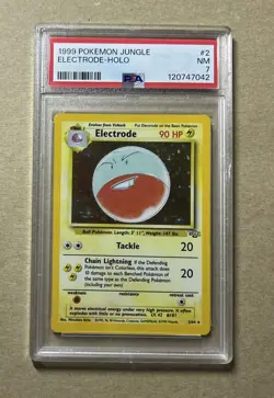 1999 Pokemon Jungle Electrode Holo Card #2 PSA 7 - Image 1
