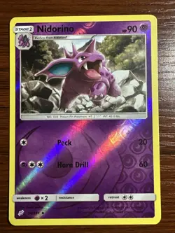 Nidorino Uncommon Reverse Holo Card 58/181 Pokemon TCG Sm-Team Up - Image 1
