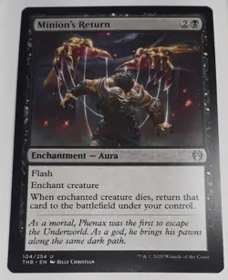Minion's Return 104 Theros Beyond Death Mtg Magic Enchantment Aura Card NM - Image 1