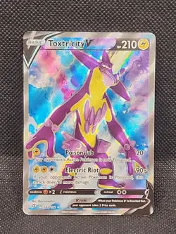 Toxtricity V 182/192 TCG Rebel Clash Full Art Ultra Rare 2020 Pokemon Card - Image 1