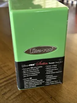 Ultra Pro Card Protection Satin Tower Deck Box - Lime Green NM - Image 2