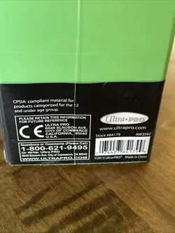 Ultra Pro Card Protection Satin Tower Deck Box - Lime Green NM - Image 3