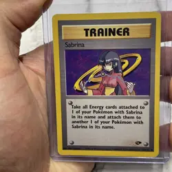 Pokemon TCG Sabrina Gym Challenge 110/132 Regular Unlimited Rare MP Vintage Card - Image 1