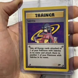 Pokemon TCG Sabrina Gym Challenge 110/132 Regular Unlimited Rare MP Vintage Card - Image 2