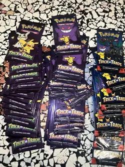 Lot Of 41 Pokemon Packs Trick Or Trade BOOster Bundle Halloween 3 Cards Per Pack - Image 1
