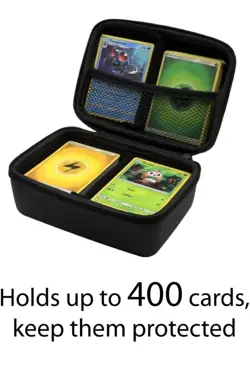 Pokemon Card Case Fits 400 Cards/Dice etc. Storage Holder with hand Strap. - Image 1