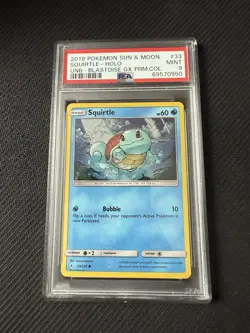 Pokemon Squirtle Holo Blastoise GX Premium Collection Card PSA 9 33/214 - Image 1