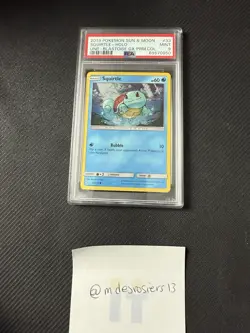 Pokemon Squirtle Holo Blastoise GX Premium Collection Card PSA 9 33/214 - Image 2