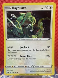 Rayquaza #SWSH029 Cosmos Holo Sword & Shield Promo Cards NM - Image 1