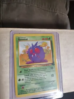 Pokemon Venonat 40 HP Trading Card Game Base Set Vintage 1999 - Image 1
