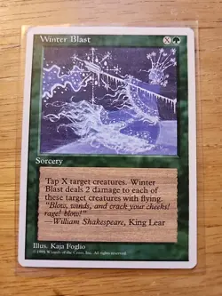 Winter Blast - 4th Edition - MTG Magic - Uncommon - Green Sorcery - Image 1