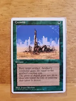 Crumble - Fourth Edition - MTG Magic - Uncommon - Green Instant - Image 1
