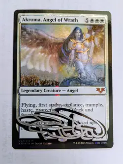 MTG FOIL SHADOW SIGNED Akroma, Angel of Wrath BY ORIGINAL ARTIST TERESE NIELSEN - Image 1