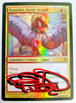 MTG FOIL Basandra, Battle Seraph SHADOW SIGNED BY TERESE NIELSEN - Image 1