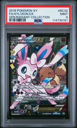 2016 POKEMON XY GENERATIONS RADIANT COLL #RC32 FULL ART/SYLVEON EX PSA 9 - Image 1