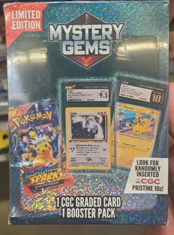 Pokemon Mystery Gems 1 CGC Graded Card & Booster Pack 2025! New Limited Edition. - Image 1