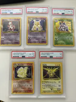 1999 Pokemon Game Base Set PSA Graded Holo Cards - Lot of 5 - Image 1