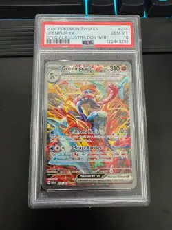 Pokemon Greninja ex Twilight Masquerade Special Illustration Rare #214 PSA 10 - Image 1