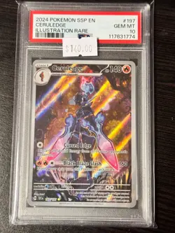 Pokemon: 2024 Pokemon SSP EN #197 Ceruledge Illustration Rare GEM MT 10 - Image 1