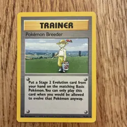 Pokemon Breeder Regular Rare 076/102 Base Set Unlimited - Eng Vintage Pokemon - Image 1