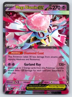 Mega Diancie ex Double Rare Pokemon PFL: Phantasmal Flames 041/094 NM - Image 1