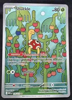 Shuckle Illustration Rare 136/132 Pokemon Mega Evolution Holo Full Art - Image 1