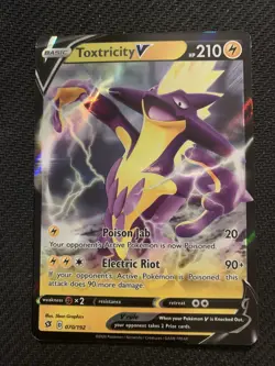 2020 Toxtricity V 70/192 Ultra Rare Rebel Clash Pokemon TCG NM - Image 1