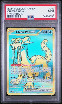 2024 POKEMON PAF EN-PALDEAN FATES HYPER RARE #242 CHIEN-PAO EX PSA 9 - Image 1