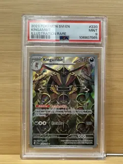 2023 POKEMON SVI EN-SCARLET & VIOLET ILLUSTRATION RARE #220 KINGAMBIT PSA 9 - Image 1