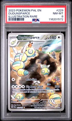 Dudunsparce Illustration Rare Pokemon Pal En-Paldea Evolved 229 NM PSA 8 - Image 1