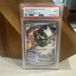 2025 POKEMON SVP EN TORNADUS WHITE FLARE ETB #210 💎 PSA 9 - Image 1