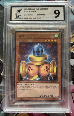 YuGiOh RKT Graded 9 Slate Warrior 15AX-KRY12 Millenium Rare Korean - Image 1