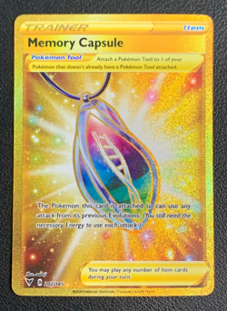 Memory Capsule 202/185 Vivid Voltage Gold Secret Rare Pokemon TCG Card NM - Image 1
